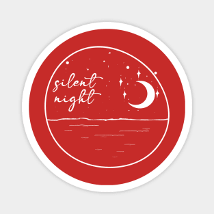 Silent Night Starry Christmas Magnet